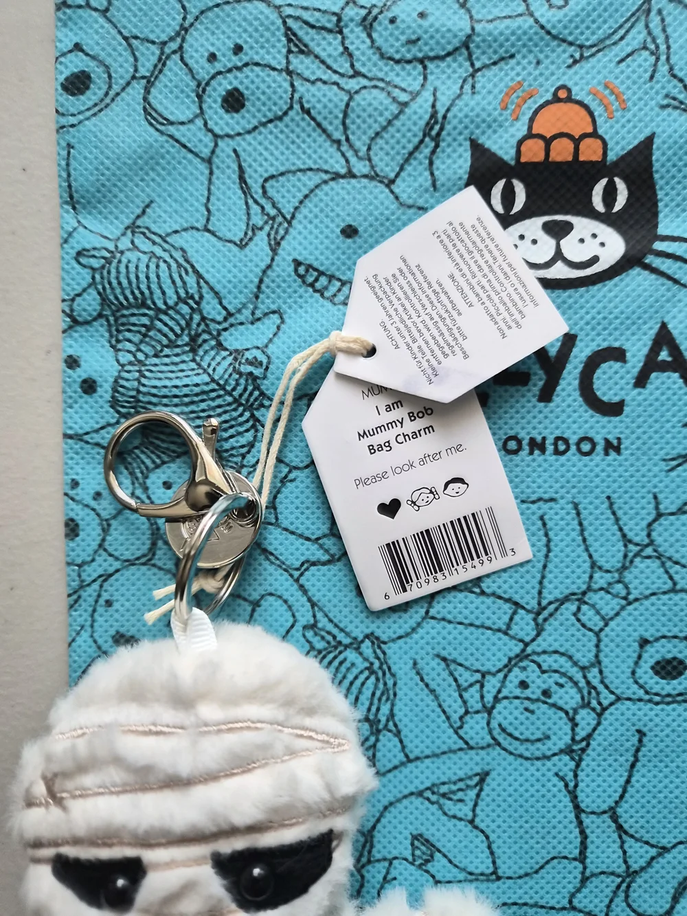 Jellycat Mummy Bob Bag Charm